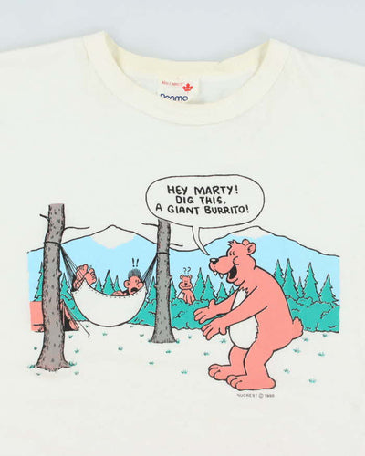 Vintage 80's Comedy Bear Graphic T-Shirt - L
