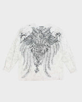 Vintage Y2K Gothic Print Long-sleeved T-Shirt - XL