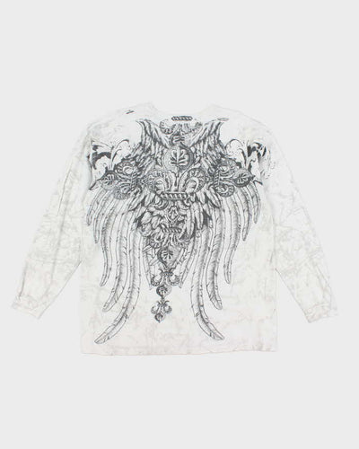 Vintage Y2K Gothic Print Long-sleeved T-Shirt - XL
