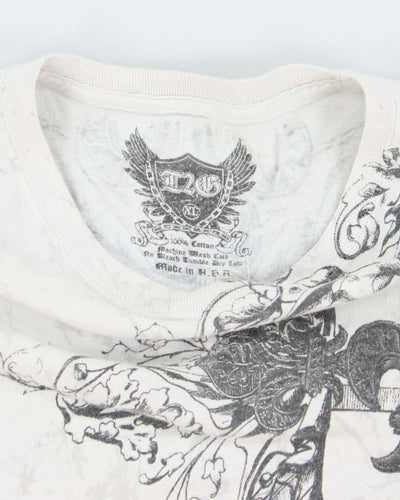 Vintage Y2K Gothic Print Long-sleeved T-Shirt - XL