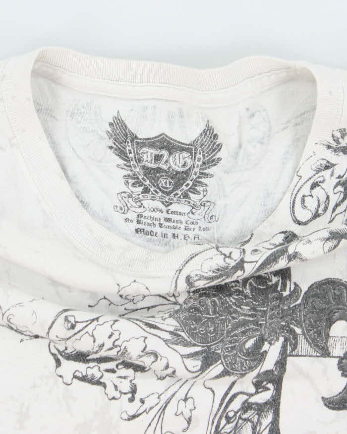 Vintage Y2K Gothic Print Long-sleeved T-Shirt - XL