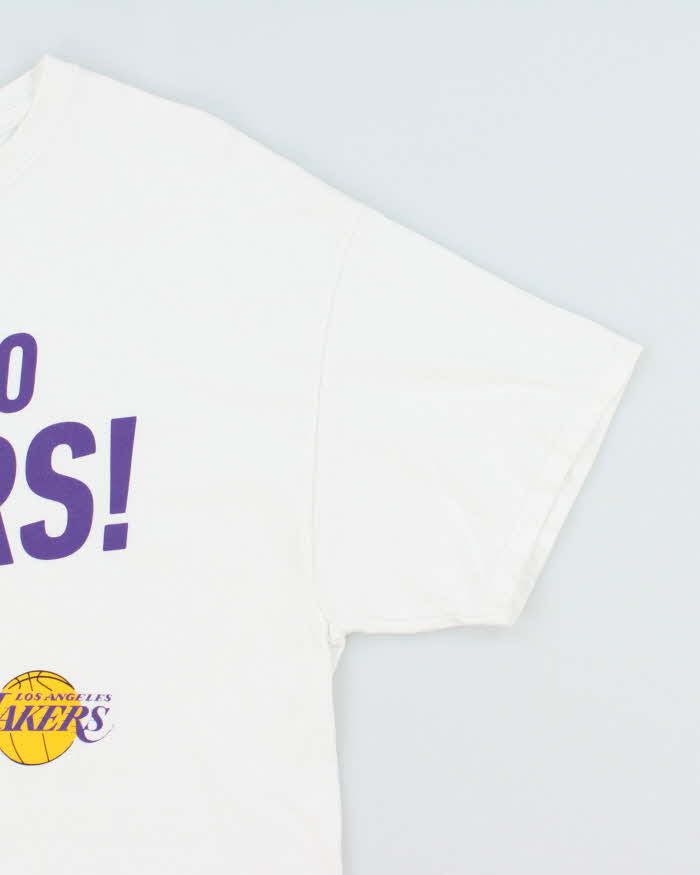 Vintage 2000's Lets Go Lakers NBA Graphic T-Shirt - XL