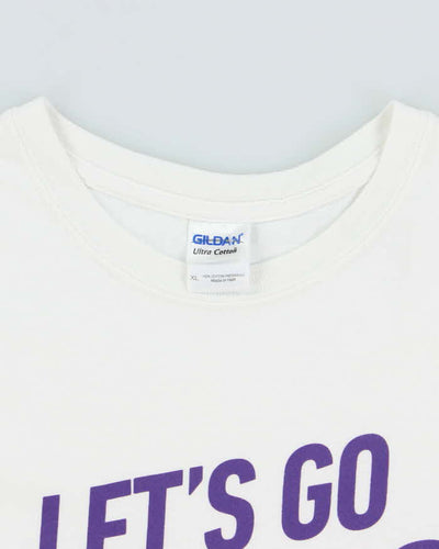 Vintage 2000's Lets Go Lakers NBA Graphic T-Shirt - XL
