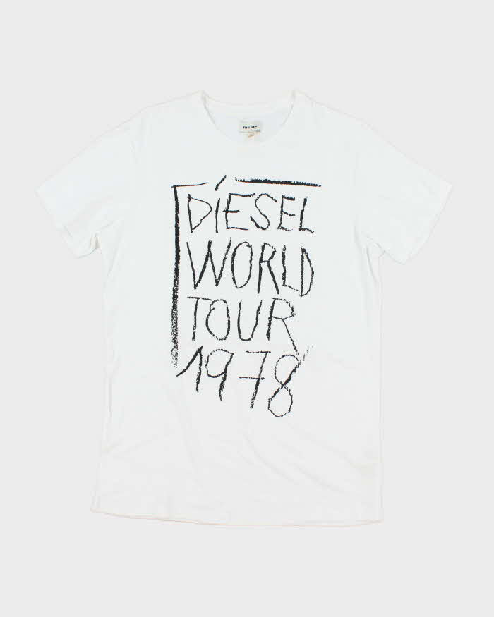 Vintage Y2K Diesel World Tour Graphic T-Shirt - M