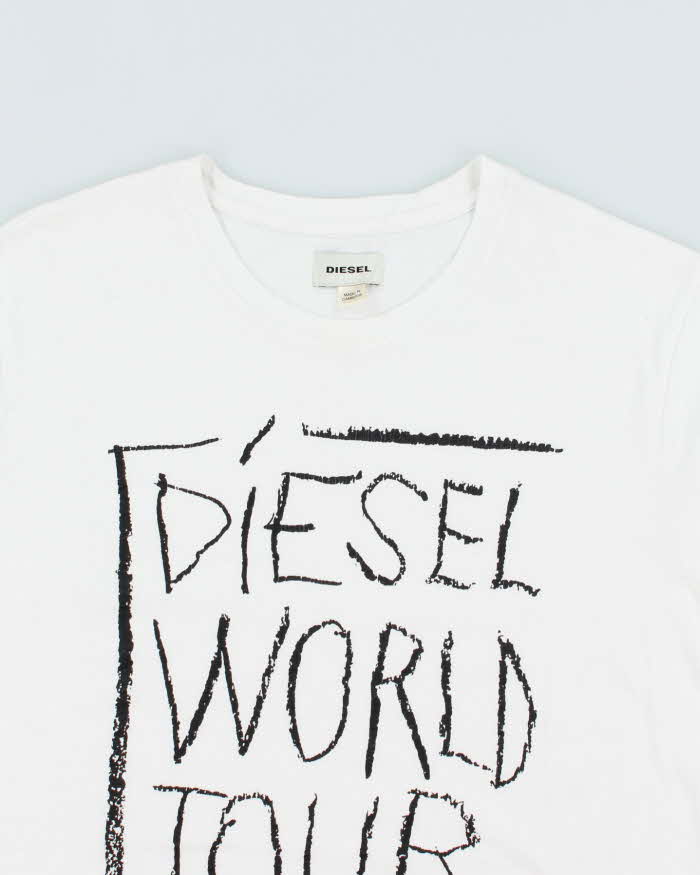 Vintage Y2K Diesel World Tour Graphic T-Shirt - M