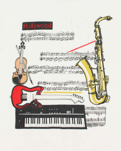 Vintage 90's Hollywood Music Rhythm and Blue Graphic T-Shirt - XL
