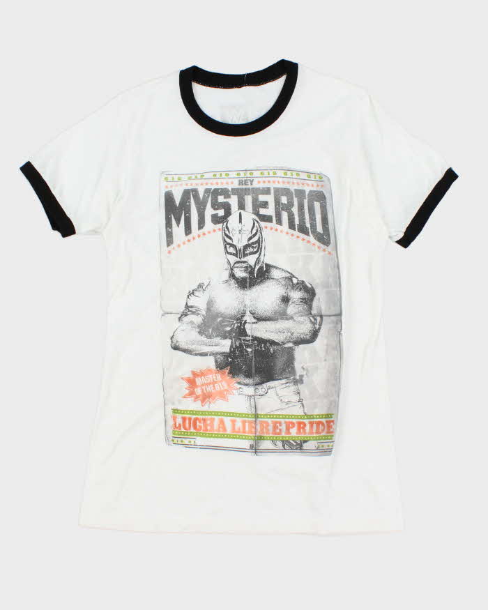 Vintage WWE Rey Mysterio Ringer Style T-Shirt - S