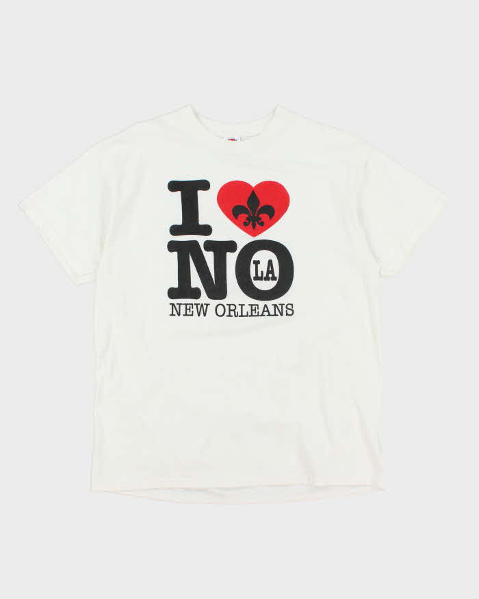 Vintage Y2K I Heart New Orleans Souvenir Graphic T-Shirt - XL