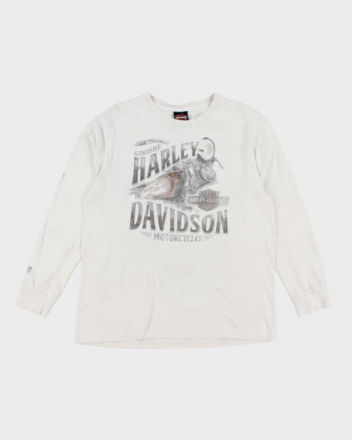 Vintage 2000's Harley Davidson Big Biker Graphic Long-sleeved T-Shirt - L