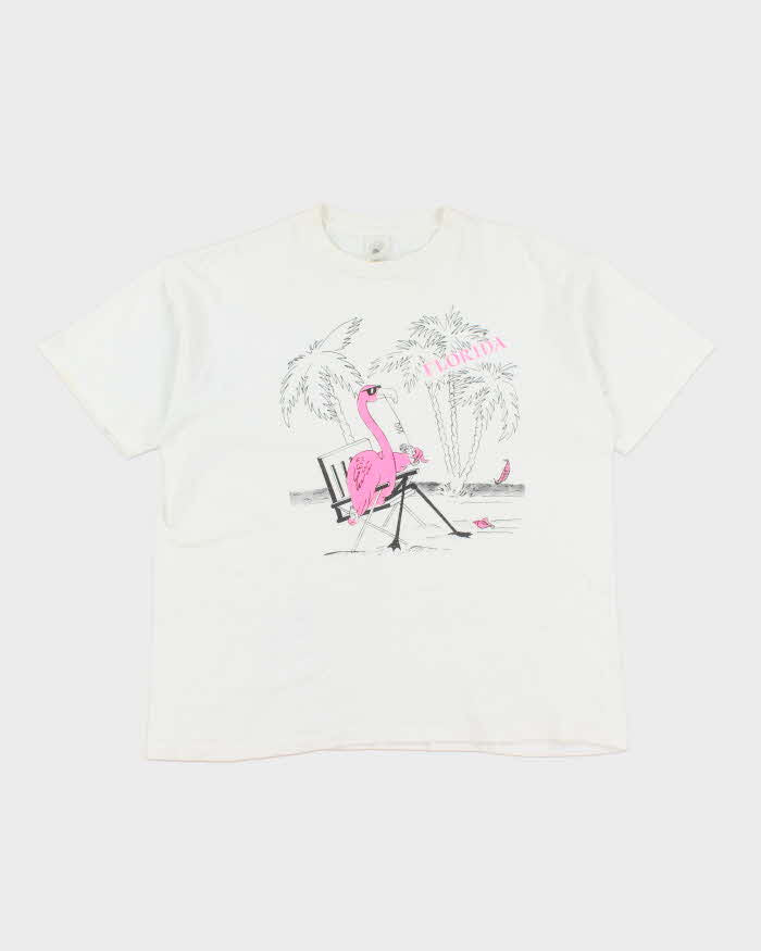 Vintage 90's Florida Flamingo Souvenir T-Shirt - XL