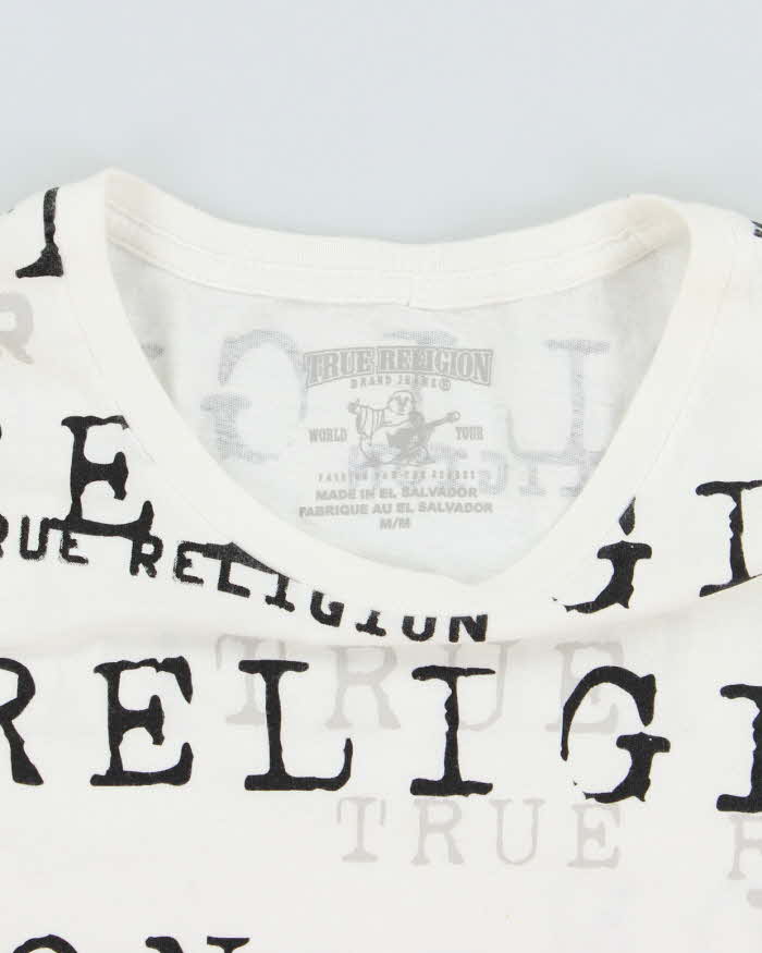 Vintage Y2K True Religion Spell Out Graphic T-Shirt - M