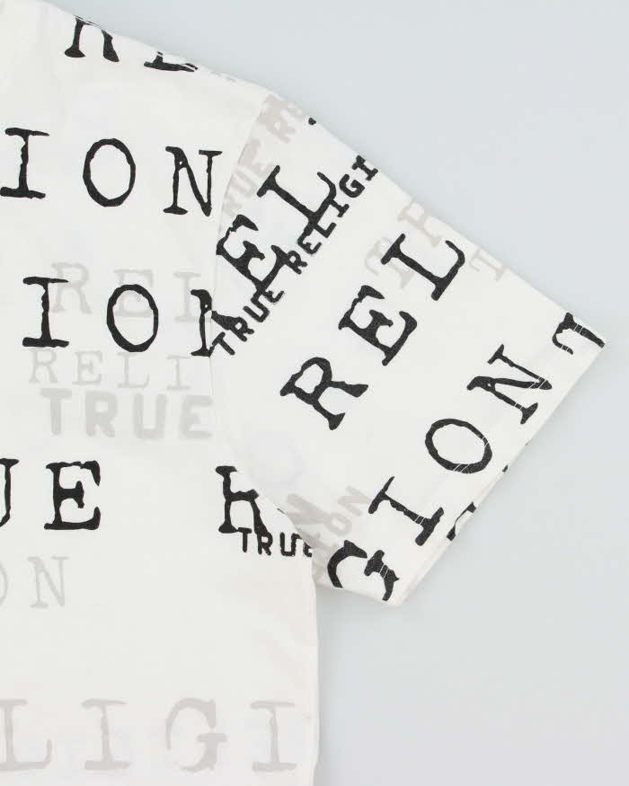 Vintage Y2K True Religion Spell Out Graphic T-Shirt - M