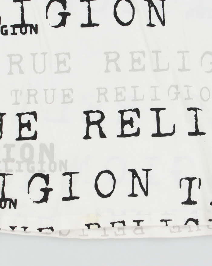 Vintage Y2K True Religion Spell Out Graphic T-Shirt - M