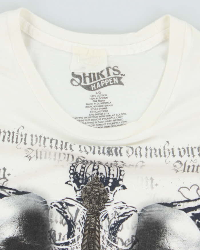 Vintage Y2K Skulls and Sword Gothic Graphic T-Shirt - L
