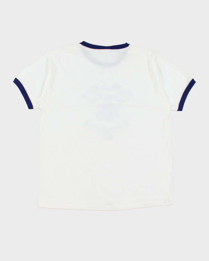 Vintage 90's Ride Club Graphic Ringer Style T-Shirt - XL