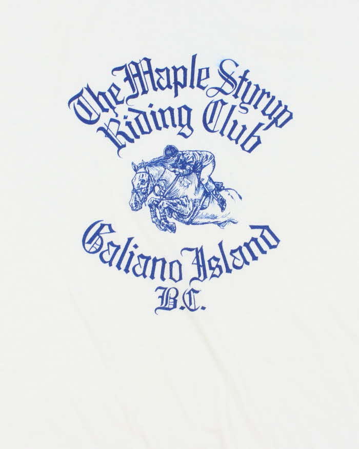 Vintage 90's Ride Club Graphic Ringer Style T-Shirt - XL