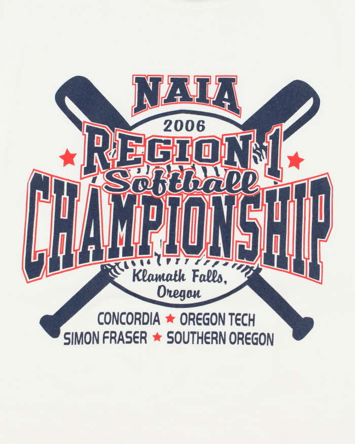 Vintage 2000's Region 1 Softball Graphic T-Shirt -  M