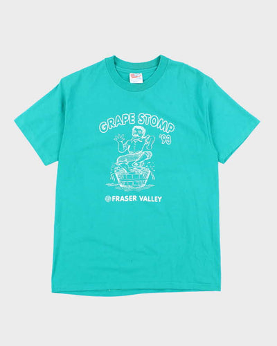 Vintage 90's Single Stitch Grape Stomp Graphic T-Shirt - L