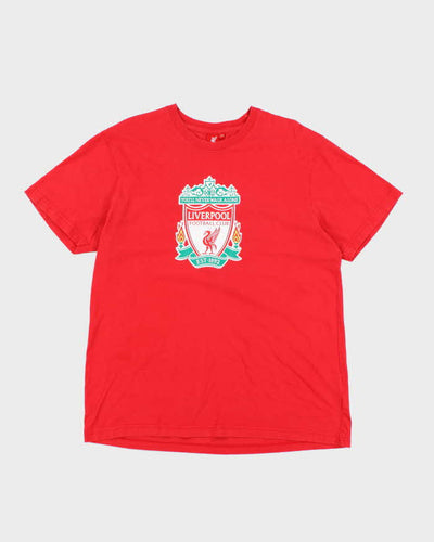 Vintage Y2K Liverpool Football Club Centre Logo Graphic T-Shirt - XL
