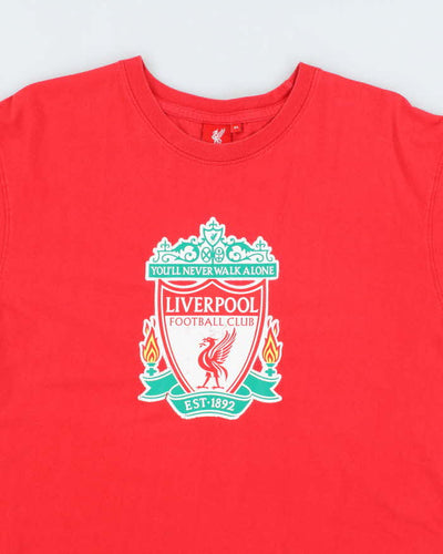 Vintage Y2K Liverpool Football Club Centre Logo Graphic T-Shirt - XL