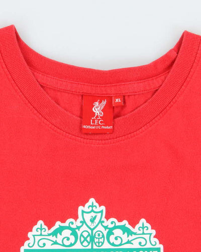 Vintage Y2K Liverpool Football Club Centre Logo Graphic T-Shirt - XL