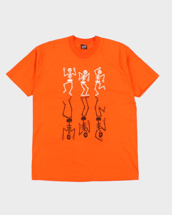 Vintage 2000's Halloween Skeleton Profile T-Shirt - XL