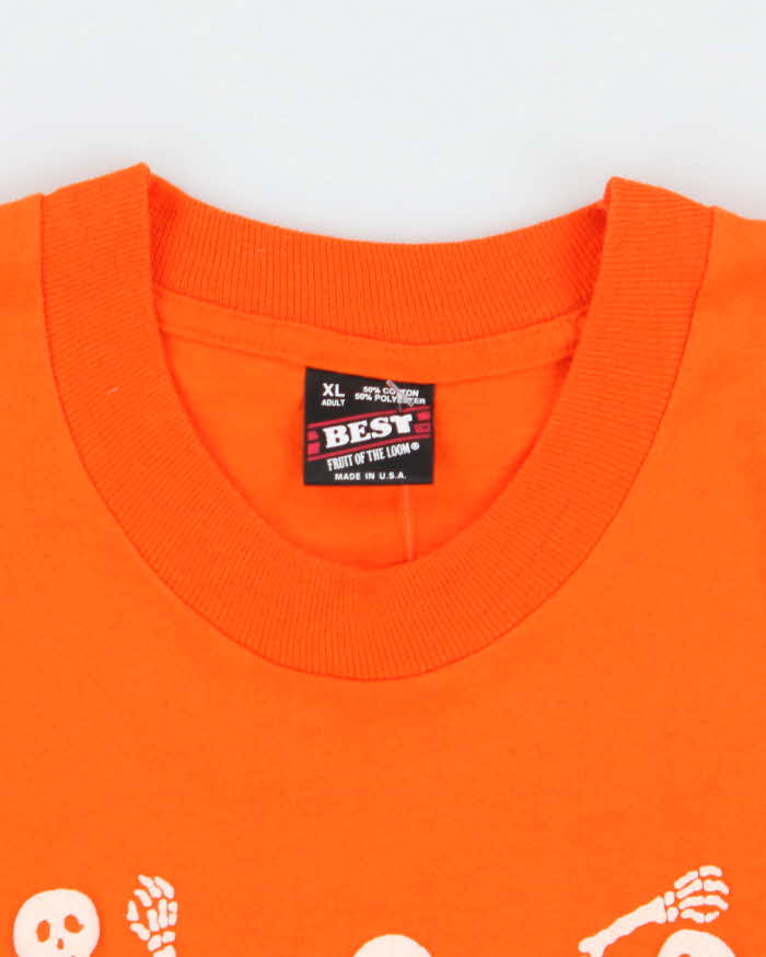 Vintage 2000's Halloween Skeleton Profile T-Shirt - XL