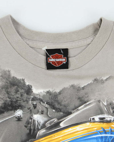 Vintage 2000's Harley Davidson Motorbike Graphic T-Shirt - L