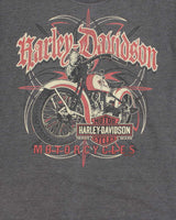 Vintage Y2K Harley Davidson Motorbike Graphic T-Shirt - S