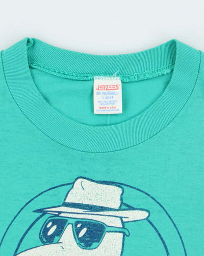Vintage 80's Miami Beach Vice Graphic Single Stitch T-Shirt - L