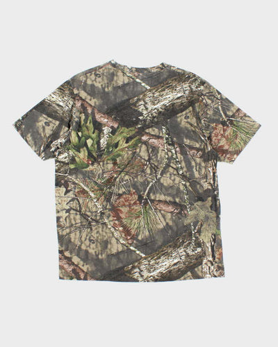 Vintage Y2K Real Tree Camouflage AOP T-Shirt - L