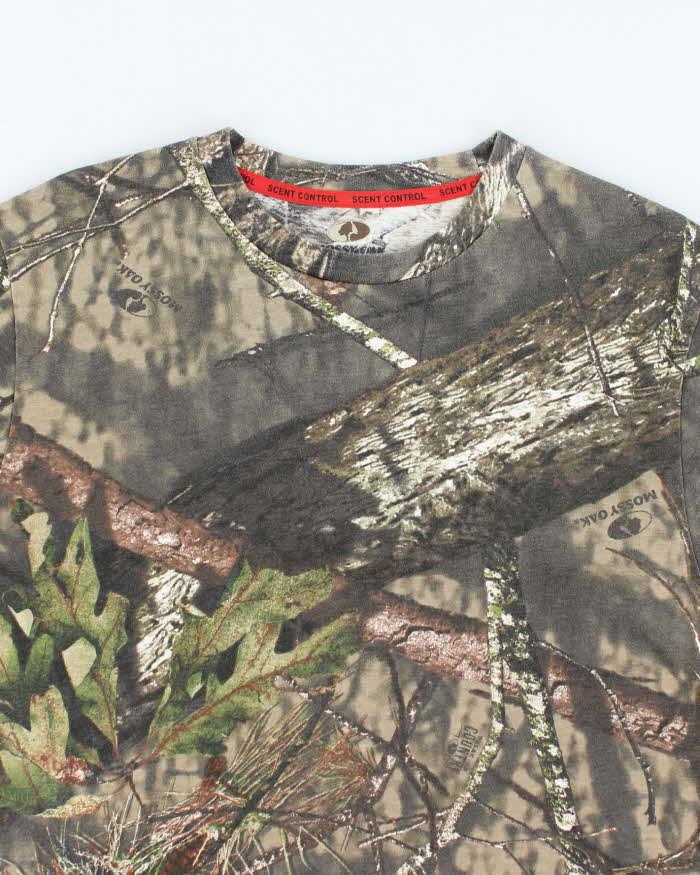 Vintage Y2K Real Tree Camouflage AOP T-Shirt - L