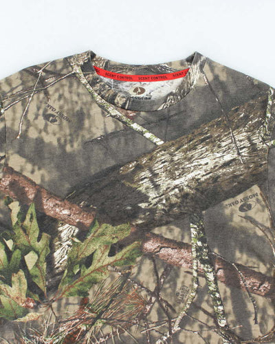 Vintage Y2K Real Tree Camouflage AOP T-Shirt - L