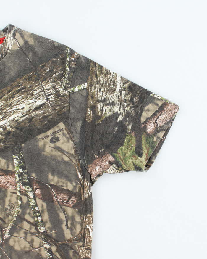 Vintage Y2K Real Tree Camouflage AOP T-Shirt - L