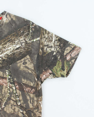 Vintage Y2K Real Tree Camouflage AOP T-Shirt - L