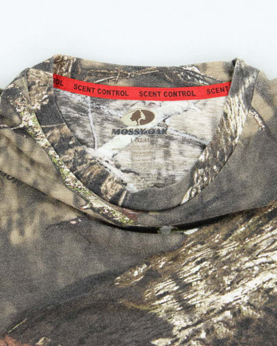Vintage Y2K Real Tree Camouflage AOP T-Shirt - L