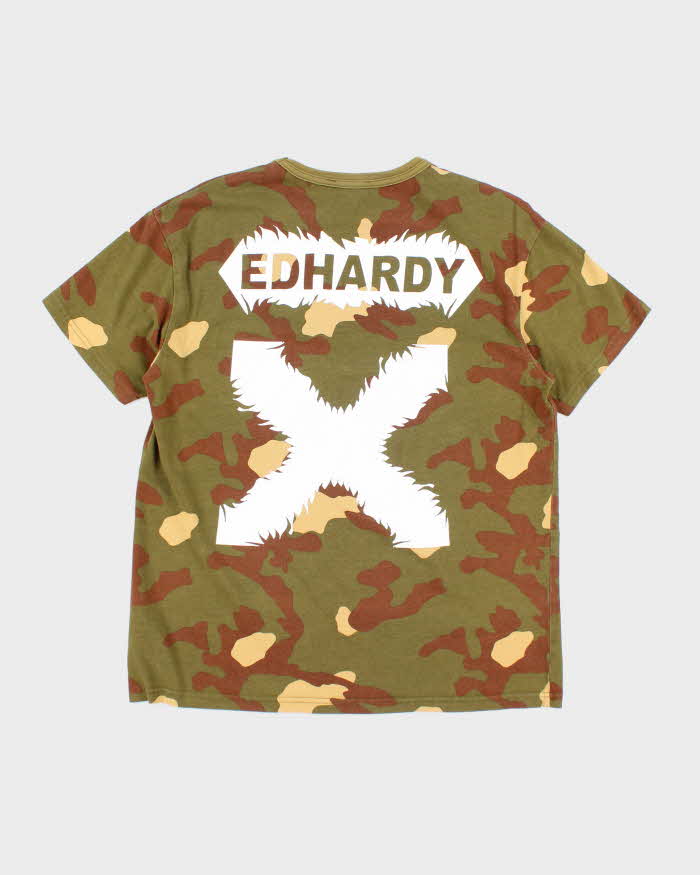 Vintage Ed Hardy Camouflage Graphic T-Shirt - S