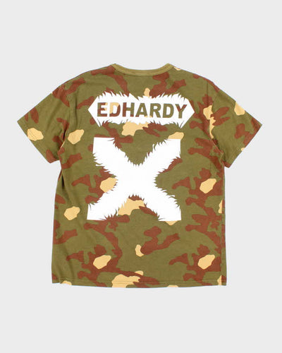 Vintage Ed Hardy Camouflage Graphic T-Shirt - S