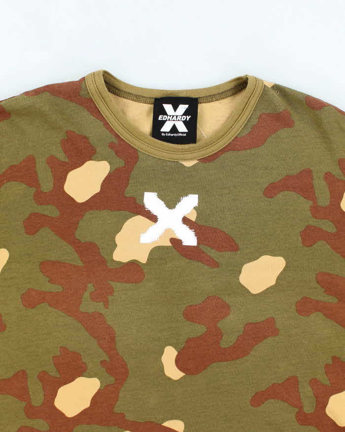 Vintage Ed Hardy Camouflage Graphic T-Shirt - S