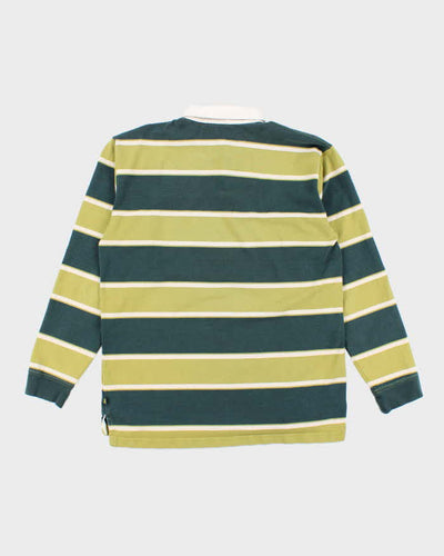 Vintage 2000's The North Face Striped Long-sleeved Polo Shirt - XL