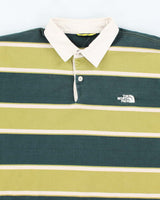 Vintage 2000's The North Face Striped Long-sleeved Polo Shirt - XL