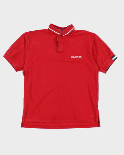 Vintage Y2K Tommy Hilfiger Embroidered Logo Polo Shirt - L