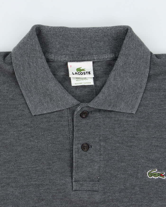 Vintage Lacoste Small Croc Grey Polo Shirt - L