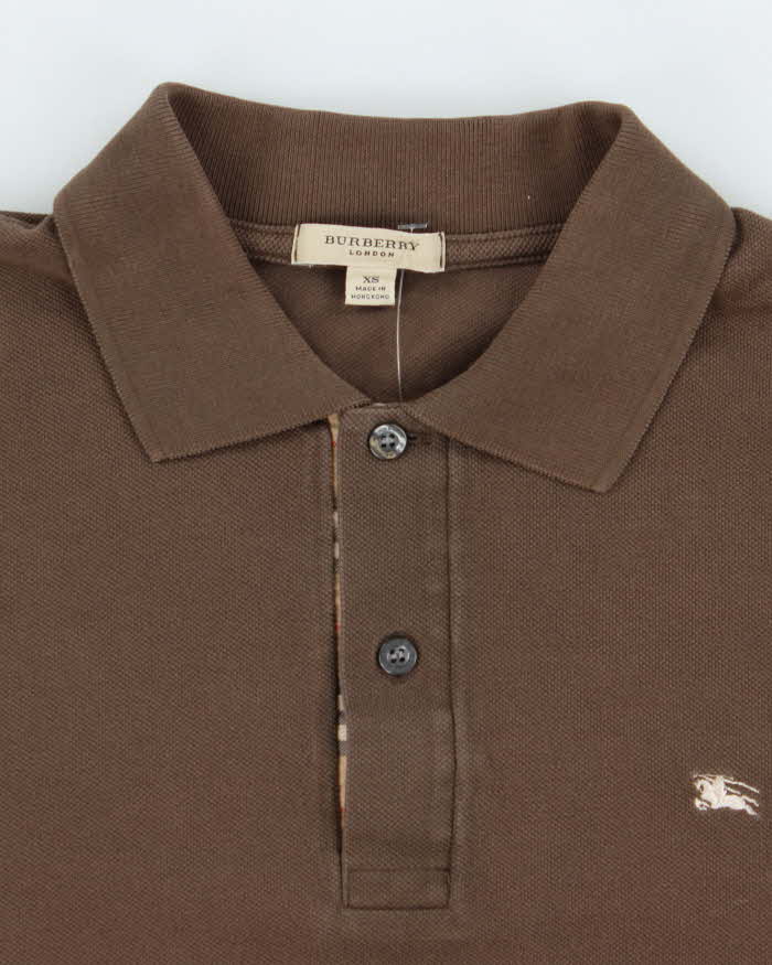 Vintage 2000's Burberry Small Logo Polo Shirt - XS