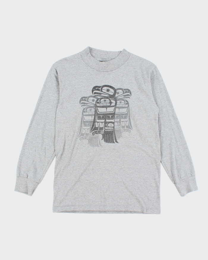 Vintage 2000's Totem Bird Graphic Long-sleeved T-Shirt - S