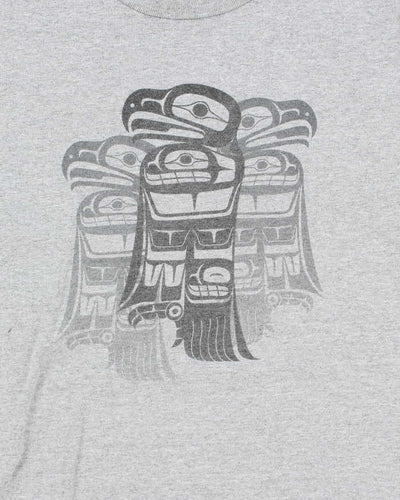 Vintage 2000's Totem Bird Graphic Long-sleeved T-Shirt - S