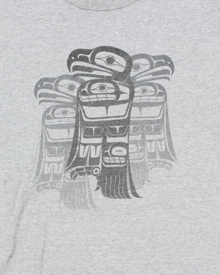 Vintage 2000's Totem Bird Graphic Long-sleeved T-Shirt - S