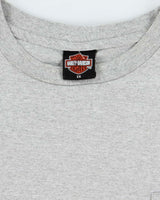 Vintage Y2K Harley Davidson Biker Graphic Pocket Long-sleeved T-Shirt - XXL