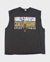 Vintage Y2K Harley Davidson Biker Graphic Sleeveless T-Shirt - XXXL