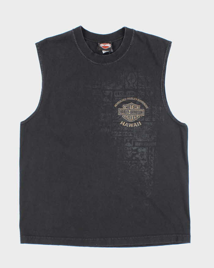 Vintage Y2K Harley Davidson Biker Sleeveless T-Shirt - L